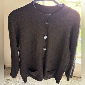 Banana Republic Dark Brown Button Front Cardigan